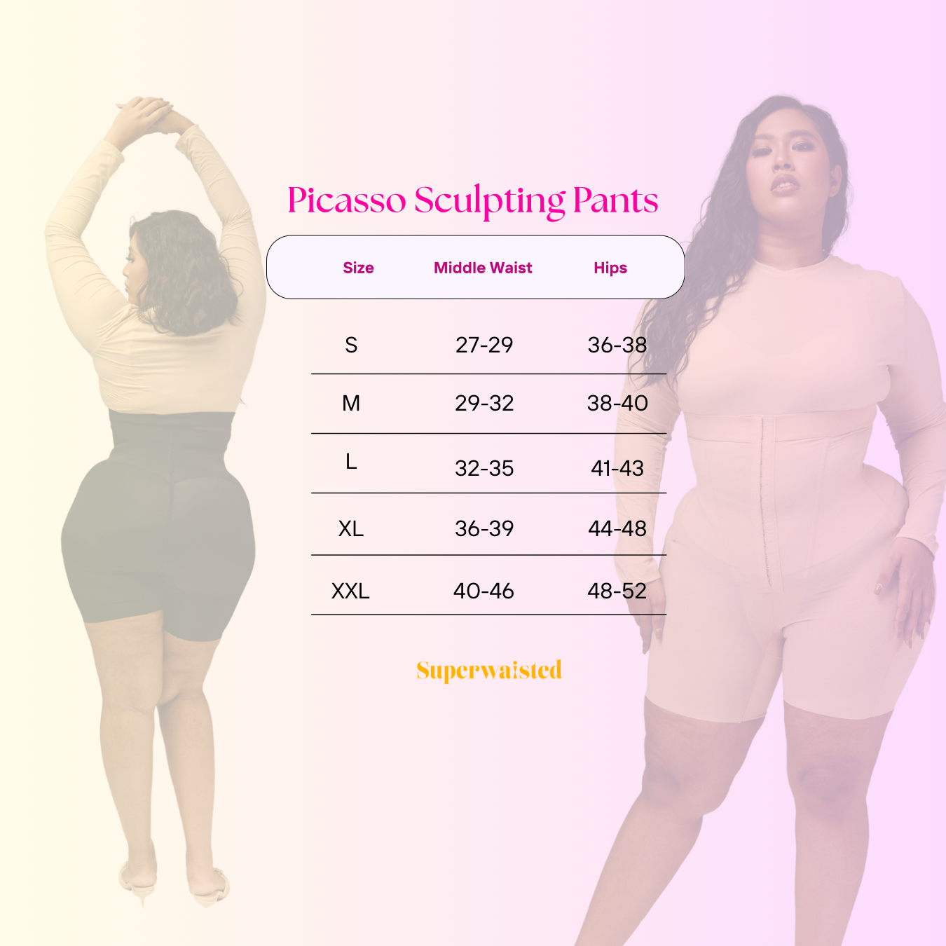 Picasso Pants Size Chart